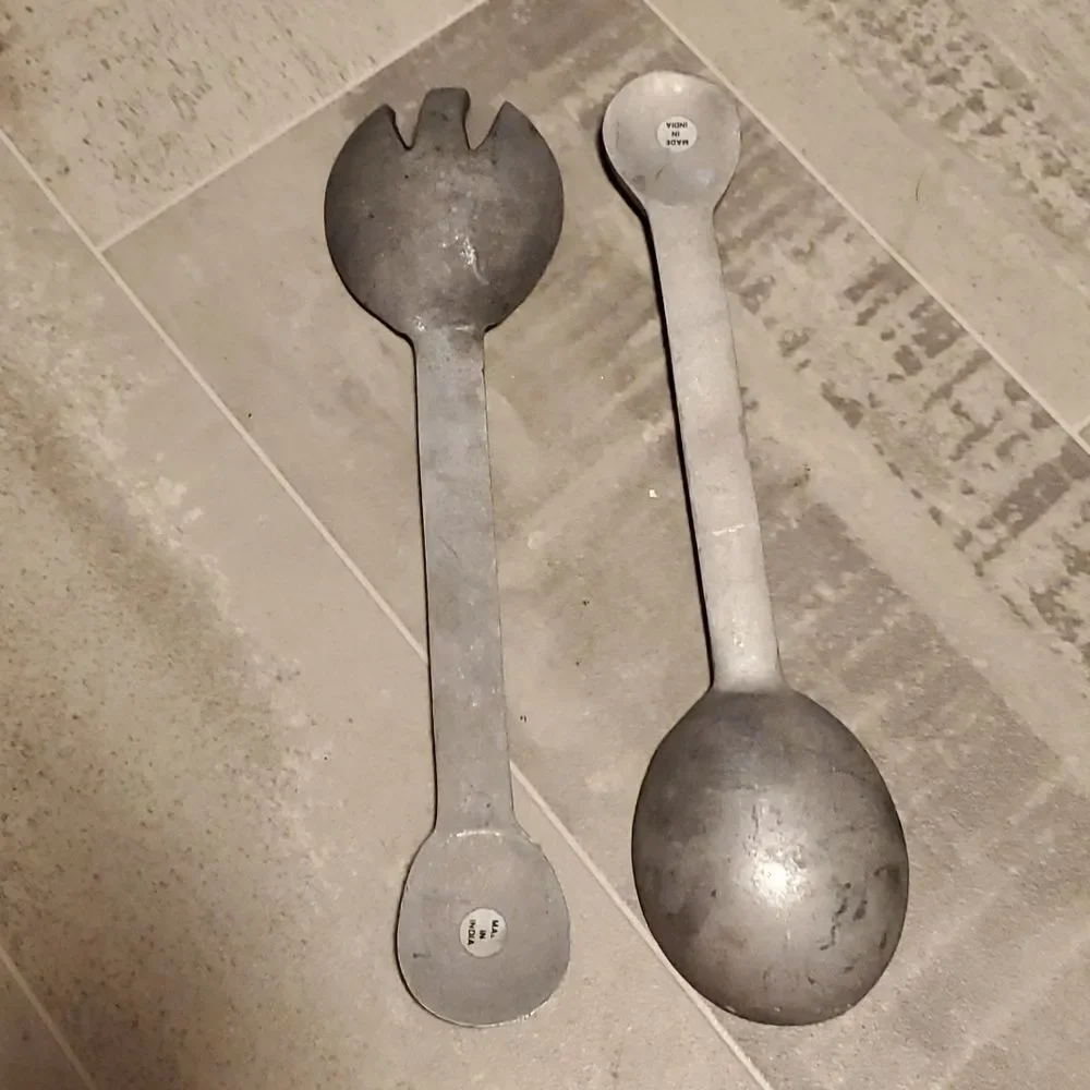 Vintage Aluminum Spoon & Fork Set